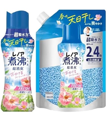Amazon | レノア 超消臭+ 抗菌ビーズ リフレッシュフローラル 本体